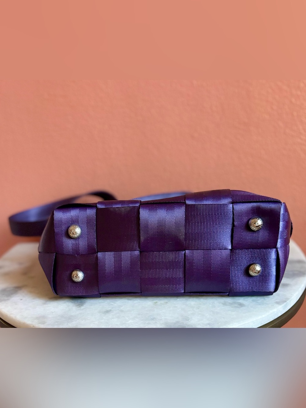 Harveys Purple Woven Ribbon Shoulder Bag - Picture 5 of 8